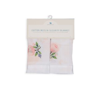 Cotton Muslin Security Blanket 2 Pack - Watercolor Rose