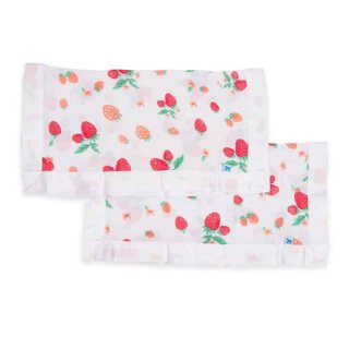 Cotton Muslin Security Blanket 2 Pack - Strawberry