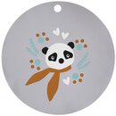 Silikon Tischset  Panda Silbergrau | Kikadu