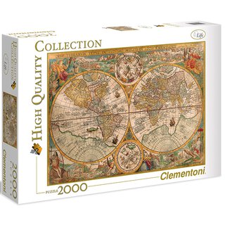 Puzzle alte Landkarte 2000tlg. | Clementoni