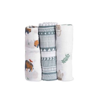 Cotton Muslin Swaddle 3 Pack - Bison