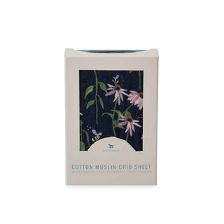 Cotton Muslin Crib Sheet - Dark Coneflower