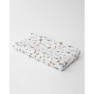 Cotton Muslin Changing Pad Cover - Forest Friends