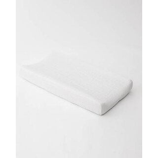 Cotton Muslin Changing Pad Cover - White