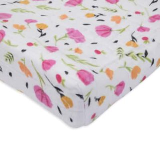 Brushed Changing Pad Cover - Berry & Bloom