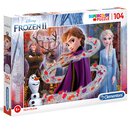 Puzzle Glitter Frozen 2, 104tlg.  | Clementoni