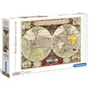 Puzzle Antique Nautic Map 6000 tlg | Clementoni