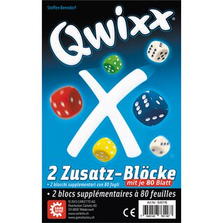 Qwixx - Zusatzblcke 2x80 Blatt (mult)
