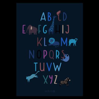 Plakat,Alphabet A-Z,Wildlife
