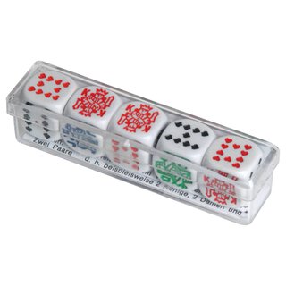 WEIBLE Pokerwürfel 5 Stück | WEIBLE
