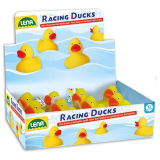 LENA Bade Ente Racing Ducks, 8 cm | Lena