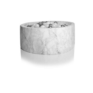 Bällebad Rund marble (250 Bälle weiss/grau) | Kidkii
