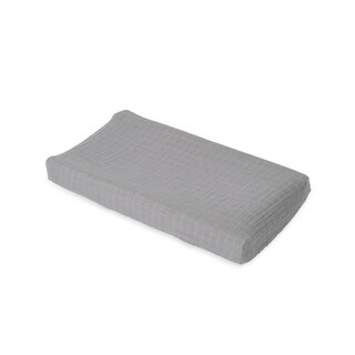 Cotton Muslin Changing Pad Cover - Nickel