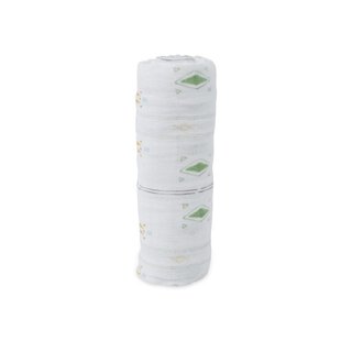 Cotton Muslin Swaddle Single - Diamond Stripe