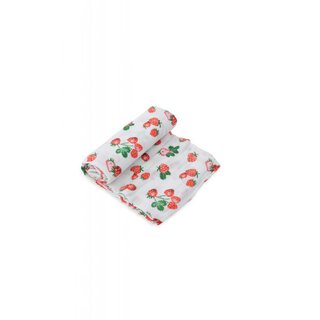 Cotton Muslin Swaddle Single - Strawberry Patch