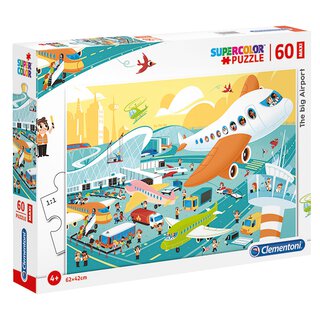 Puzzle Maxi grosser Flugplatz 60 tlg. | Clementoni