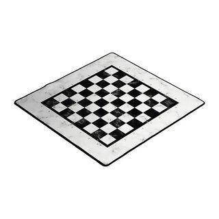 Spielmatte Schach Marmor weiss 40x40cm